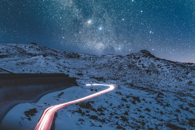 timelapse photo of road during nighttime journey google meet background