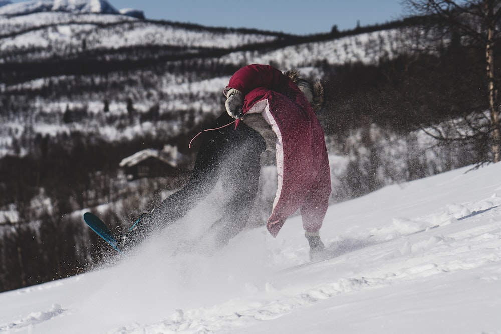 pants and jacket on snow field