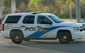 Mobile patrol vehicle on duty.