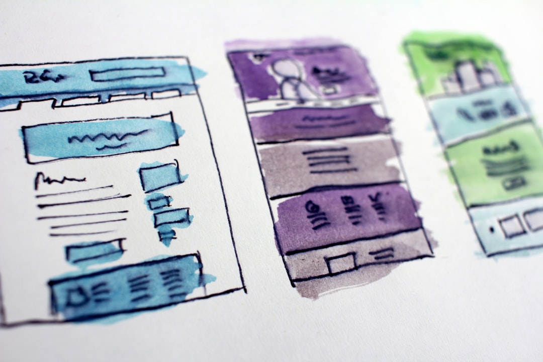 sketch of website pages