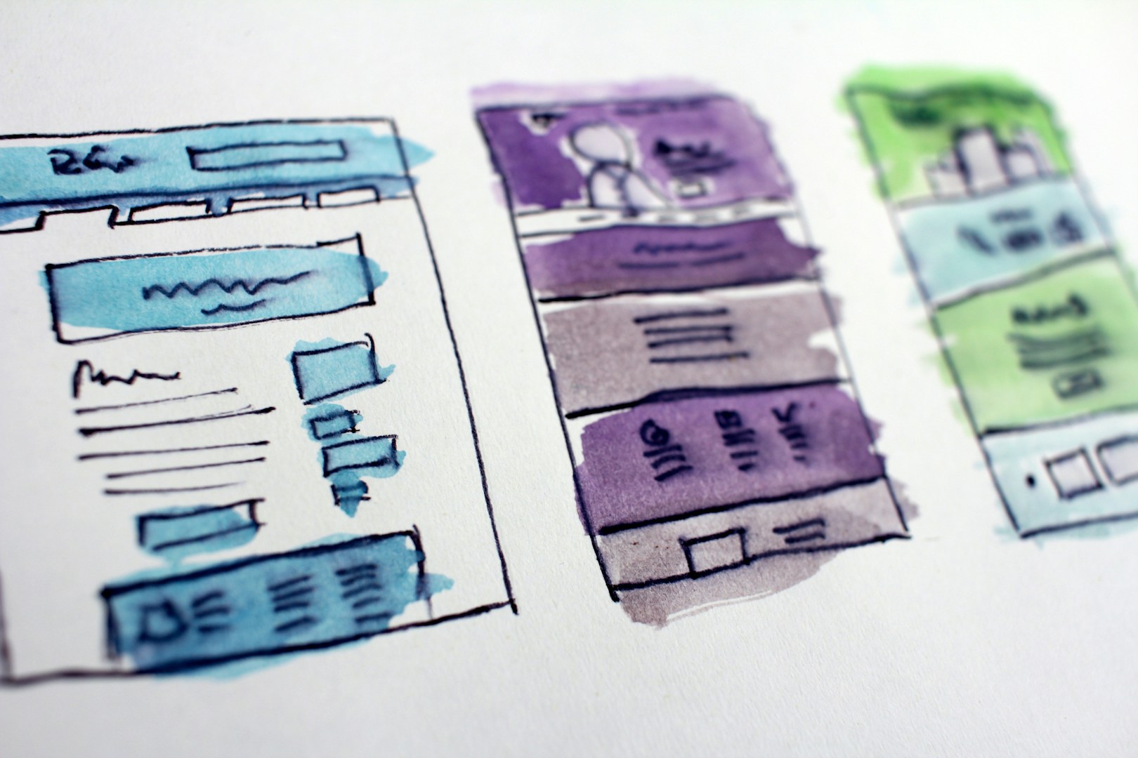 Abstract colorful design representing creative web design process
