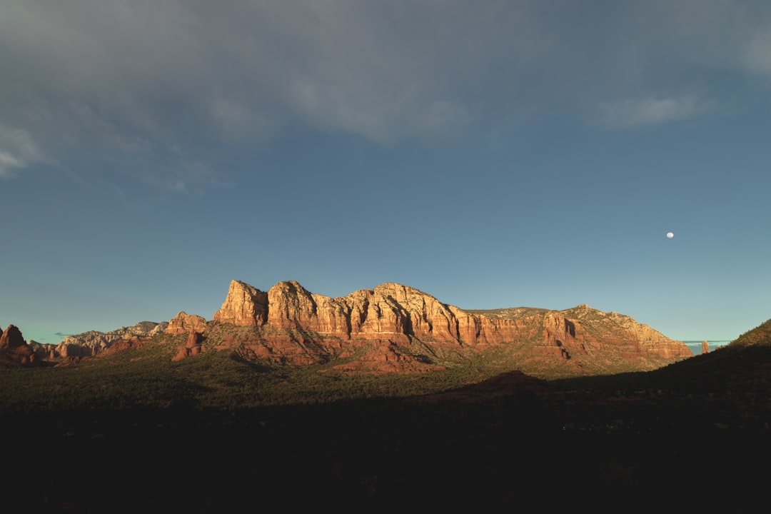 aerial view of mountain,