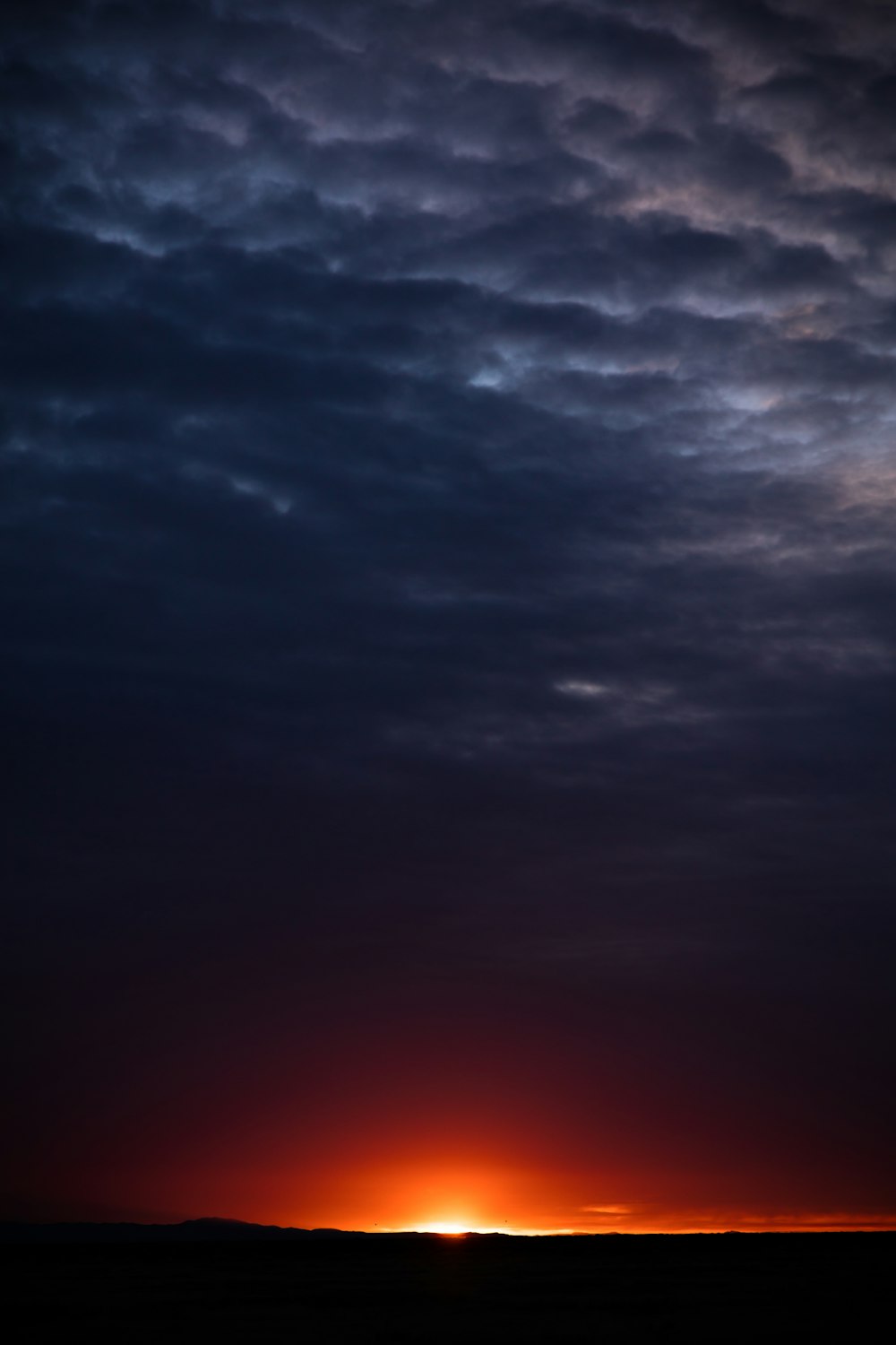 silhouette of mountain at golden hour