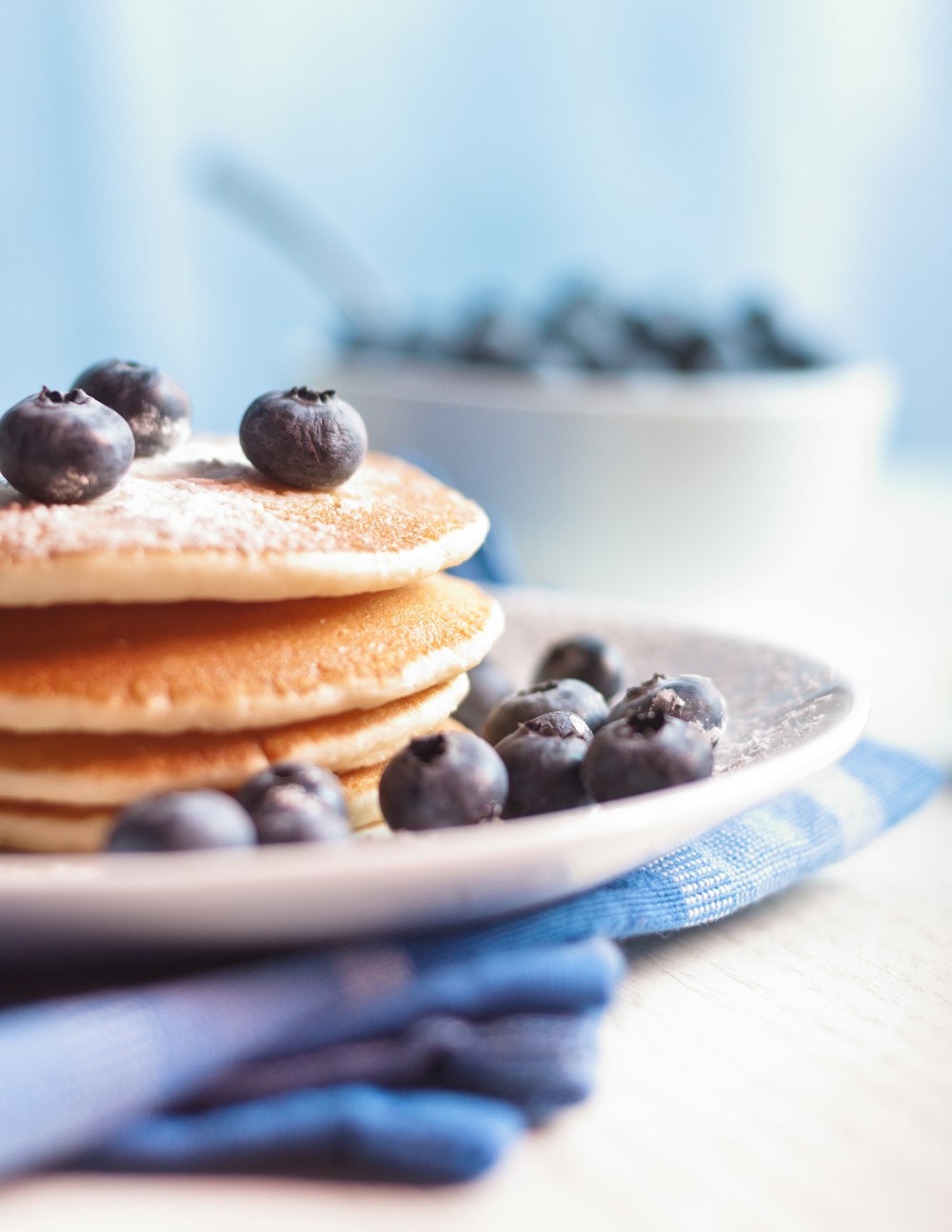 pancake on plate with berries