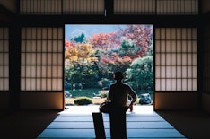 silhouette of man near outside