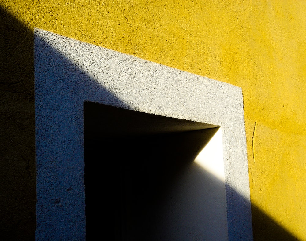 white and yellow painted wall