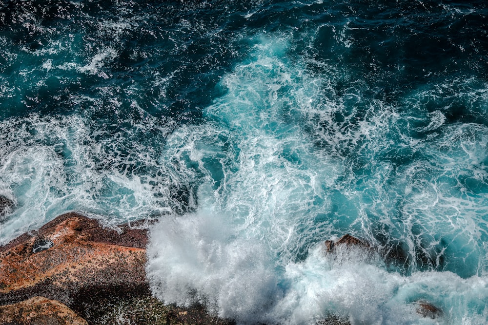 Photographie aérienne de l’océan