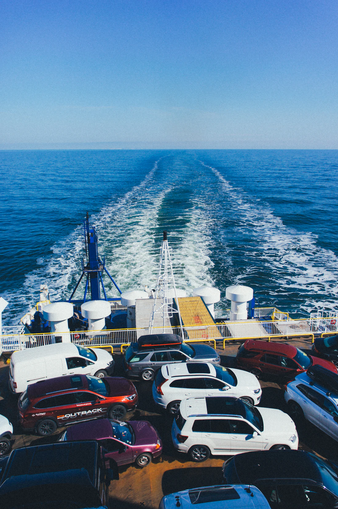 Multiple vehicles loaded for transport