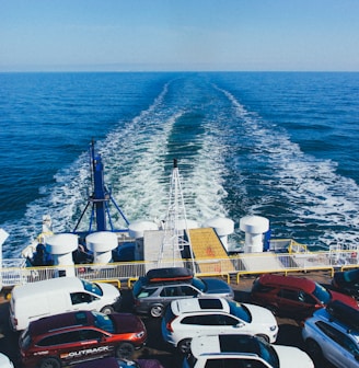 vehicles on cargo ship