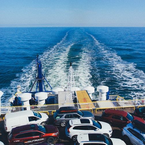 vehicles on cargo ship