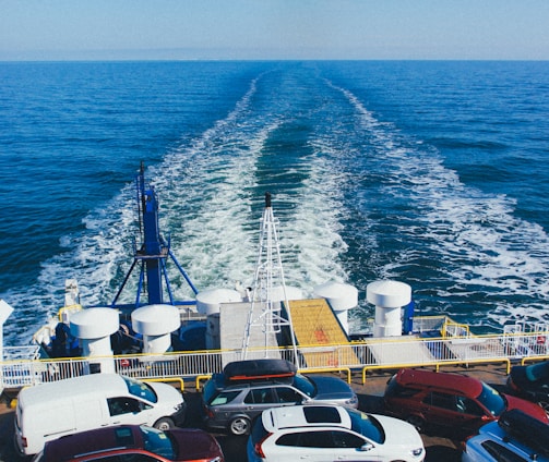 vehicles on cargo ship