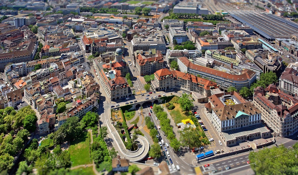 Fotografía aérea de edificios