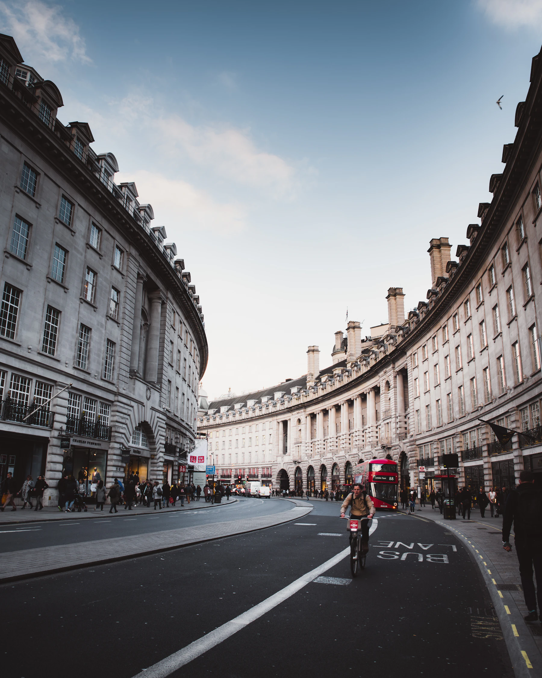 Regent Street, London, at dusk