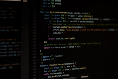 A sleek computer screen displaying lines of colorful code for a game script