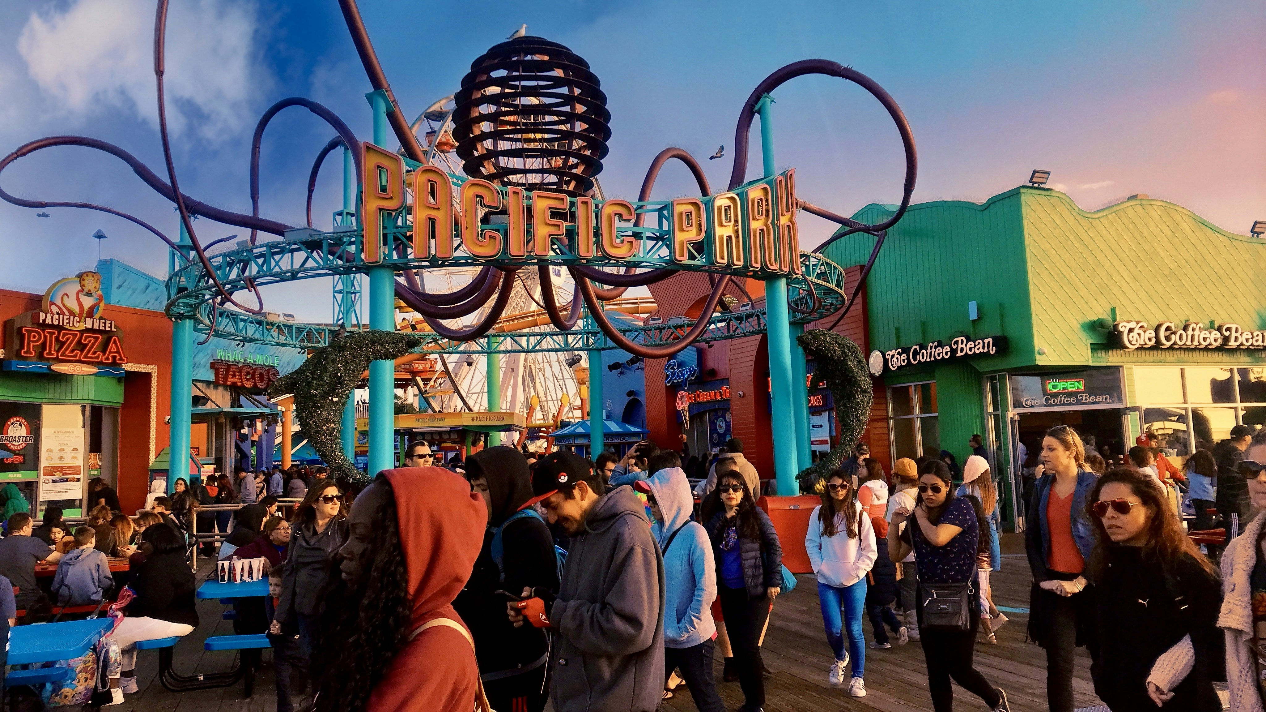 people standing near Pacific Park ark