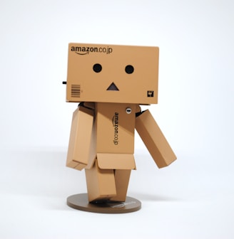 Amazon cardboard box character figurine