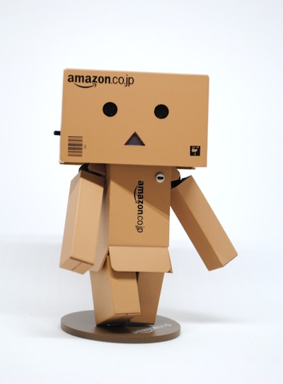 Amazon cardboard box character figurine