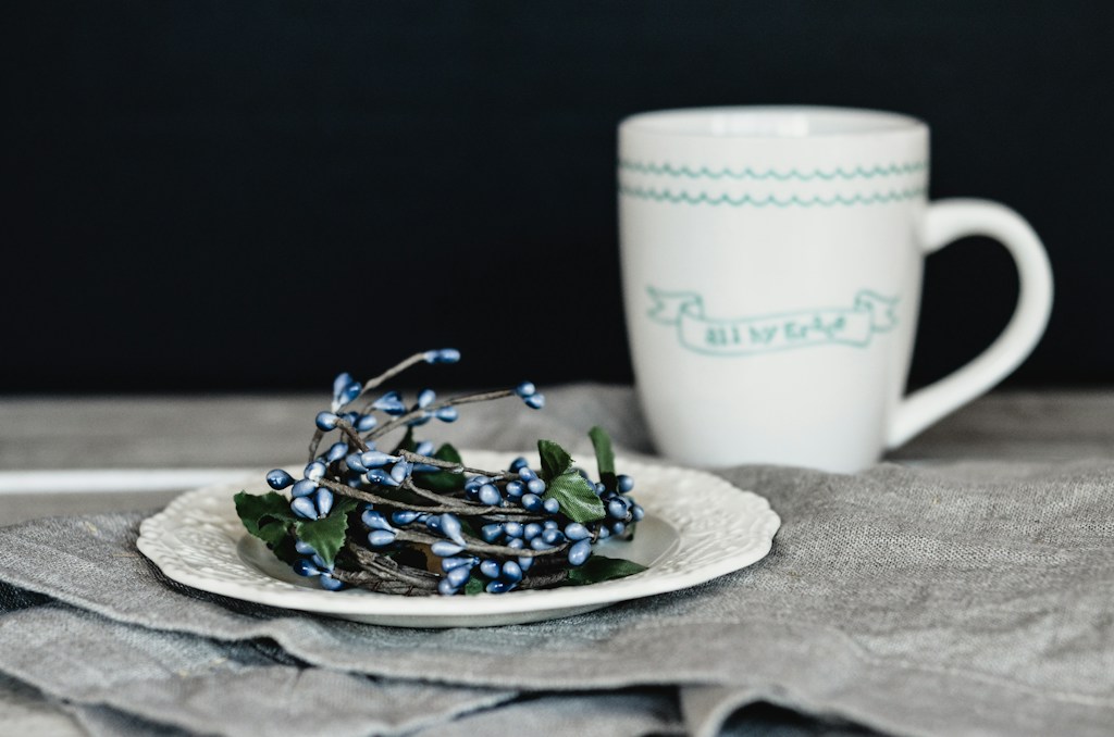 Blue Ceramic Dinner Plate