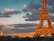 A warm sunset over the Eiffel Tower, capturing the beauty of Paris in the evening light.