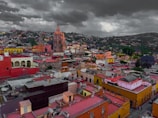 Aerial view of the colorful colonial buildings in Salvador's historic center