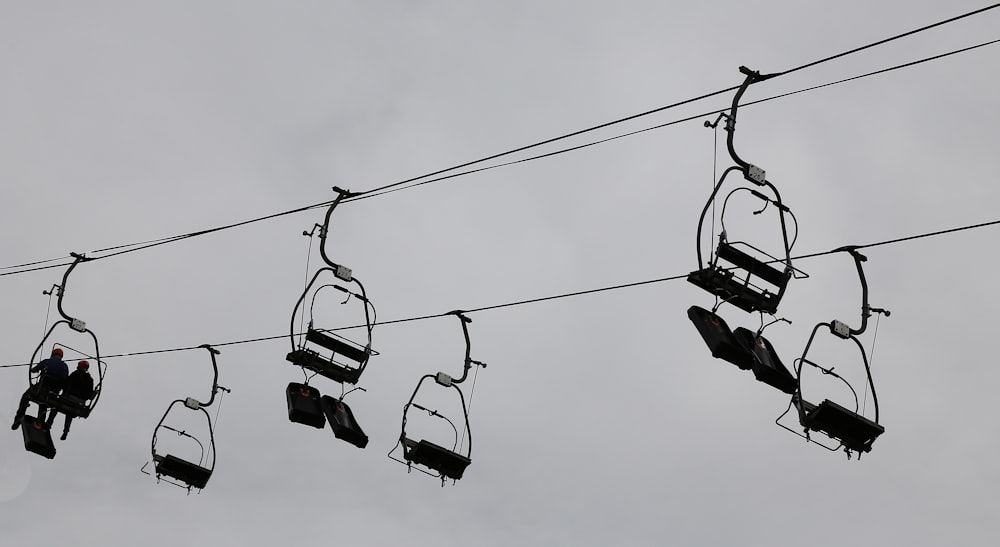 cable car under white sky