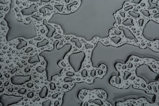 A before-and-after comparison of a surface exposed to water.