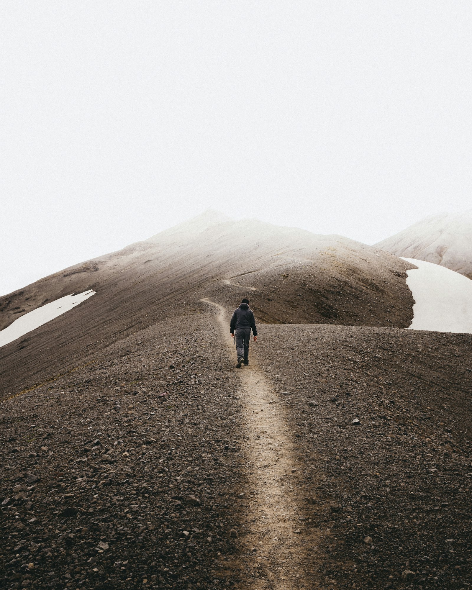 Sigma 24-70mm F2.8 EX DG HSM sample photo. Man walking on mountain photography