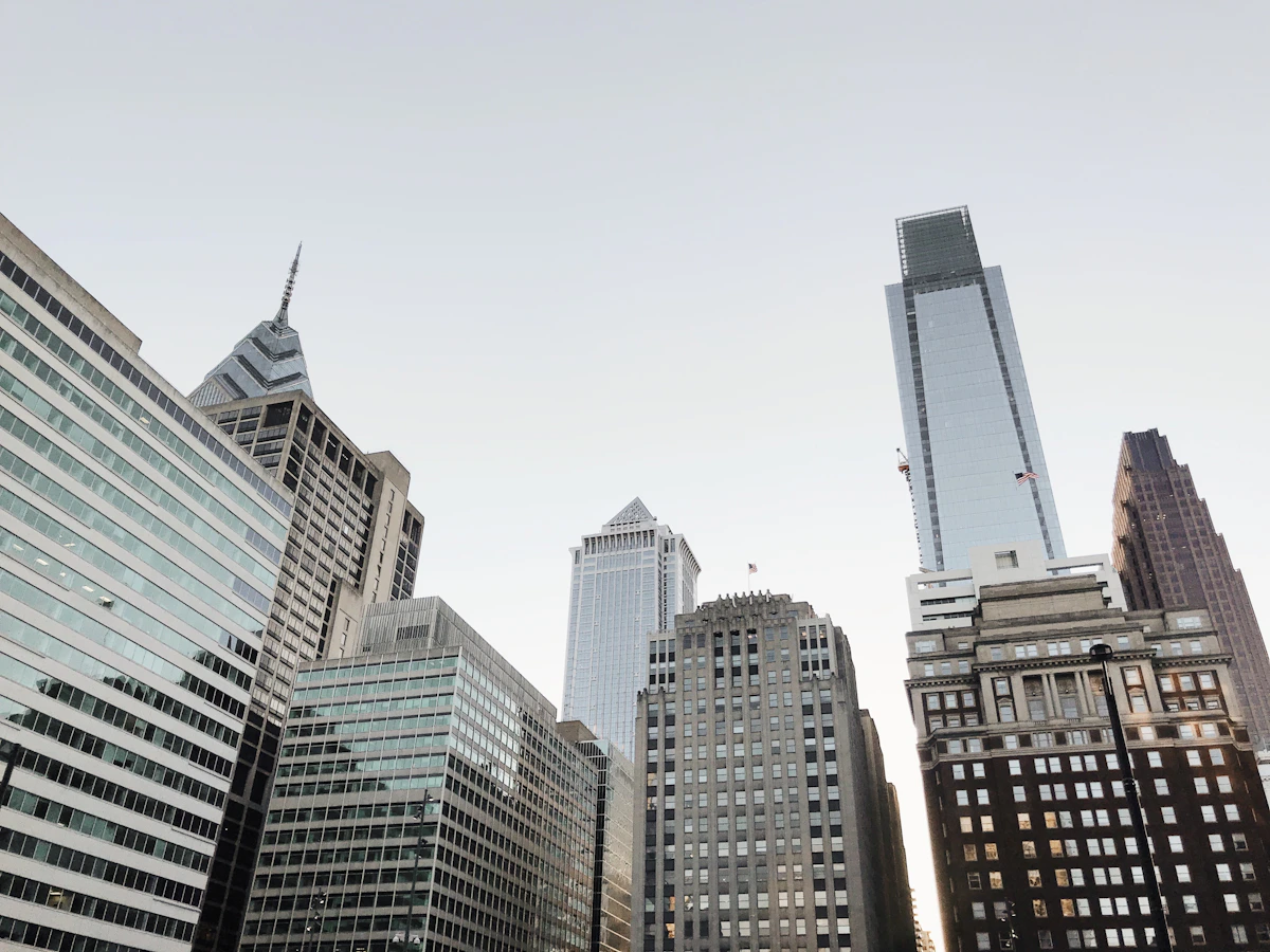 Philadelphia Center City skyline at dusk