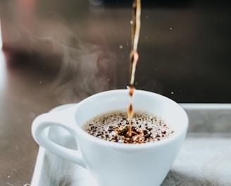 time lapse photography of coffee on cup