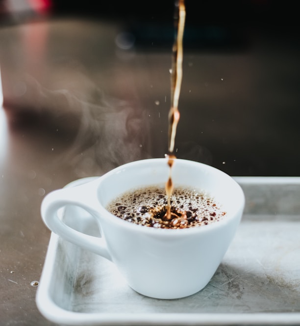 time lapse photography of coffee on cup