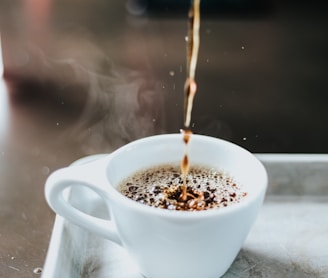 time lapse photography of coffee on cup