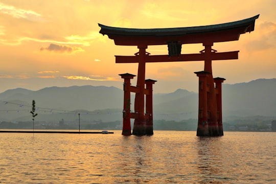 photo of Itsukushima Floating Torii Gate Temple near Hiroshima