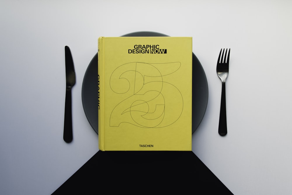 Graphic Design now book on black plate