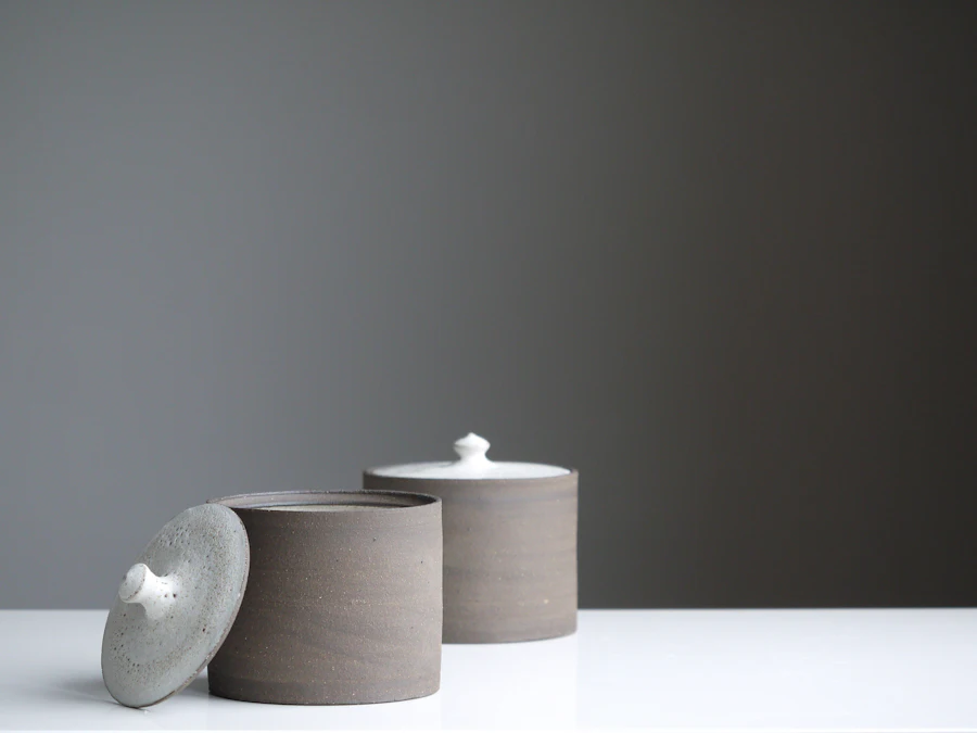 Ceramic storage canisters photographed for an online store