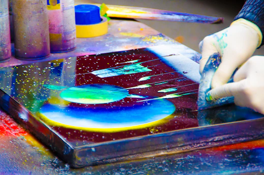 painting of galaxy using spray paint