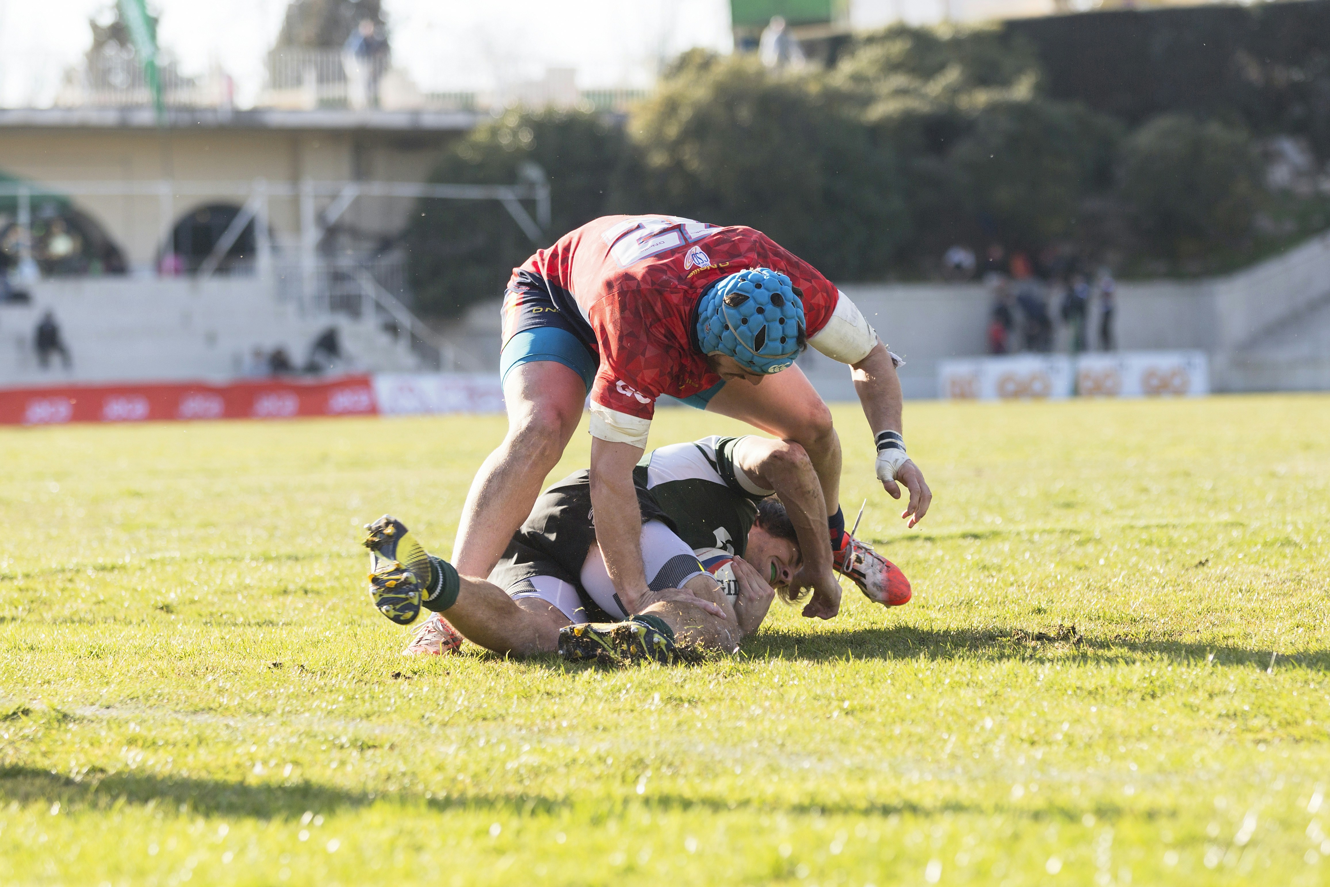 Un momento del partido de rugby jugado entre la Selección Española de Rugby y la Selección Portuguesa el dia 12-03-2016 en el Campo de Rugby Central (Madrid).