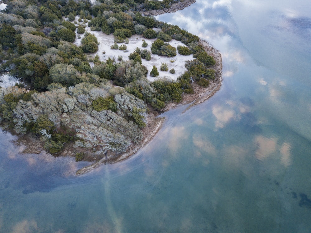 aerial photography of island