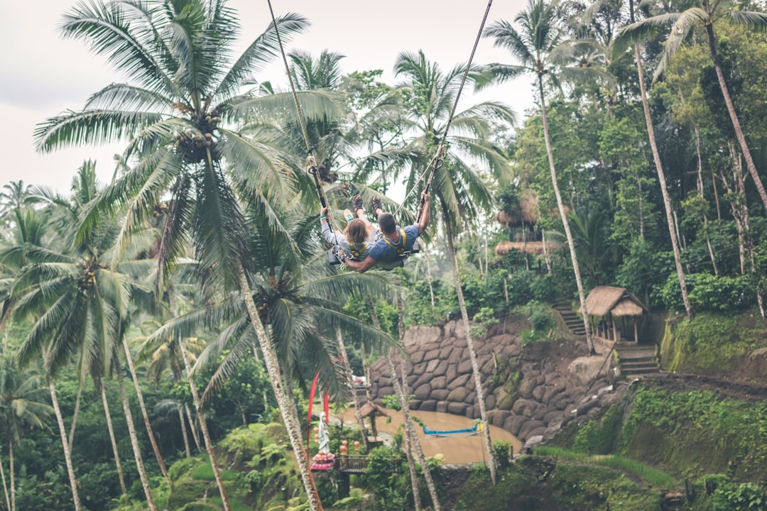 two person zip-lining
