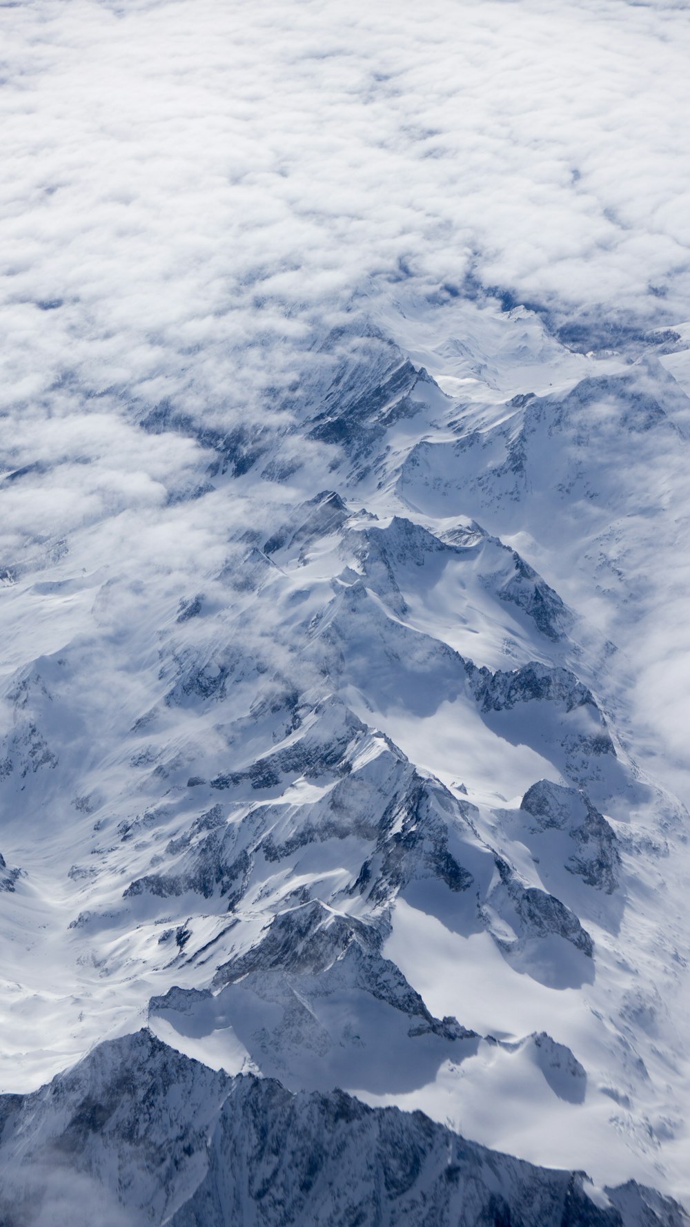 aerial photography of snow mountain