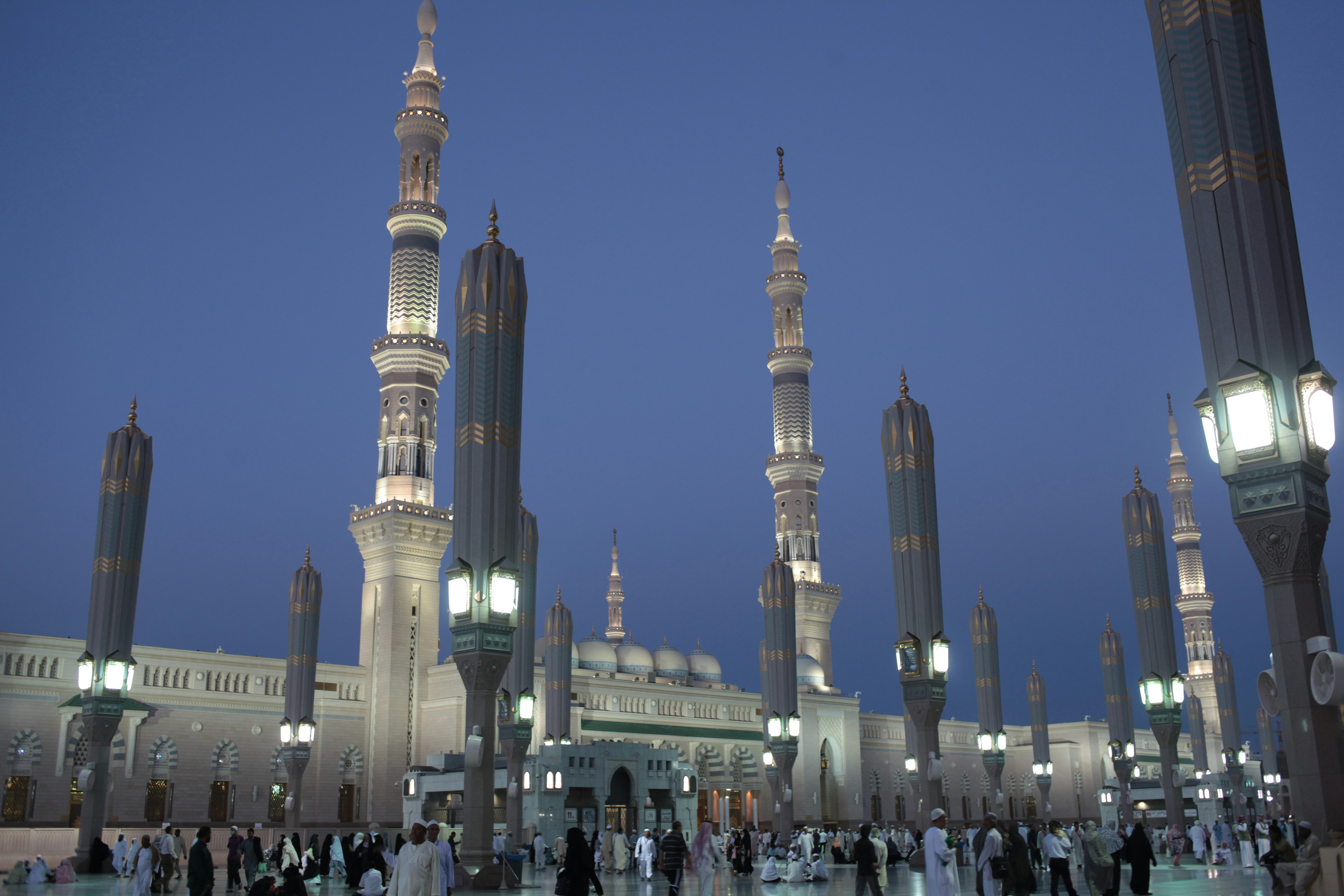 Masjid al-Haram illuminated at nights, Makkah
