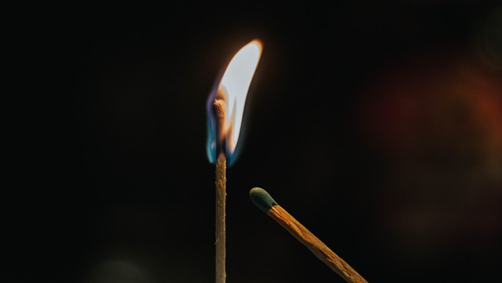 lighted match stick