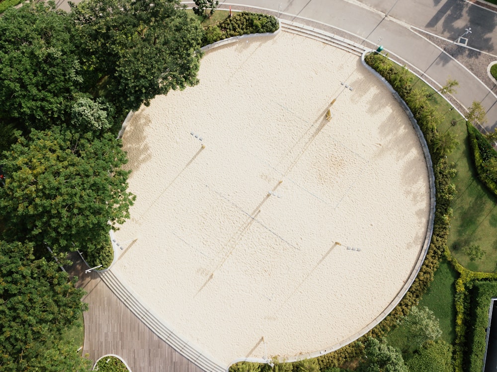 aerial view of round park