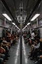 people sitting inside train