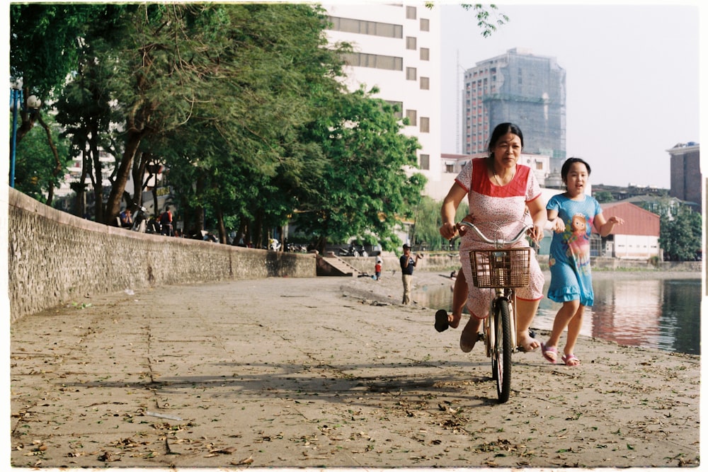 woman riding on bike