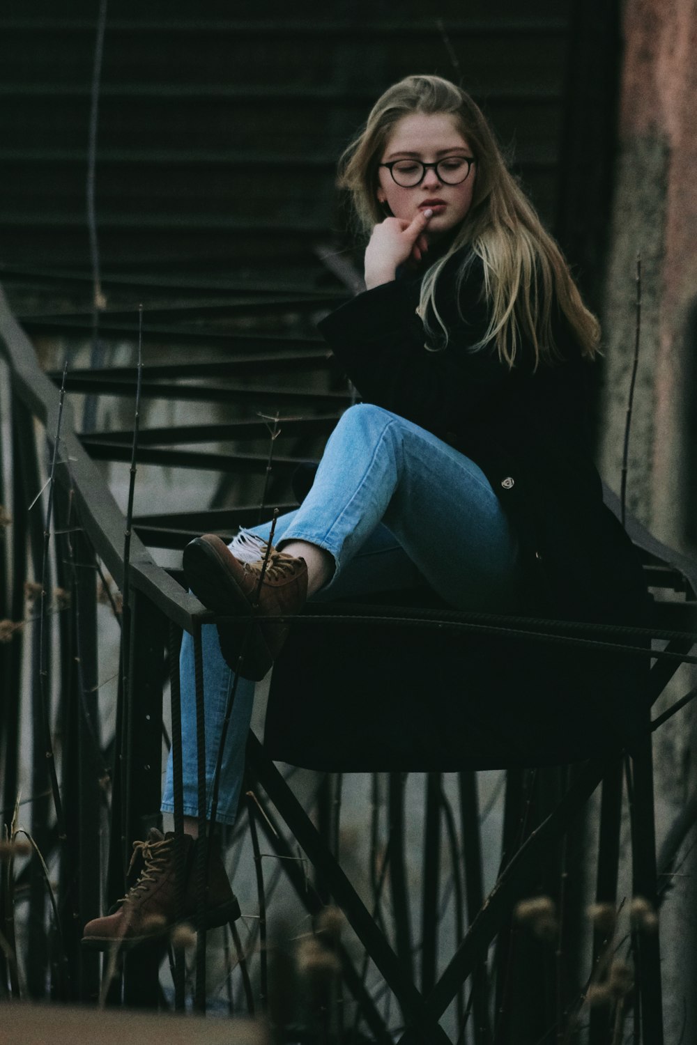 woman sitting on chair