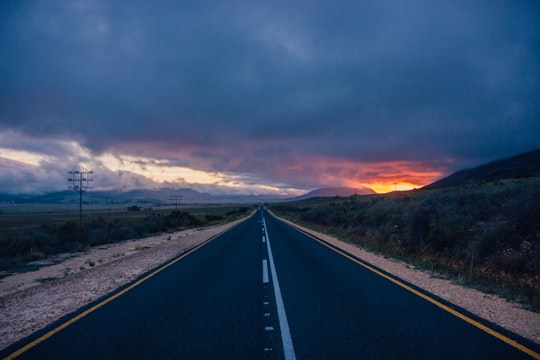 scenery of road in Oudtshoorn South Africa