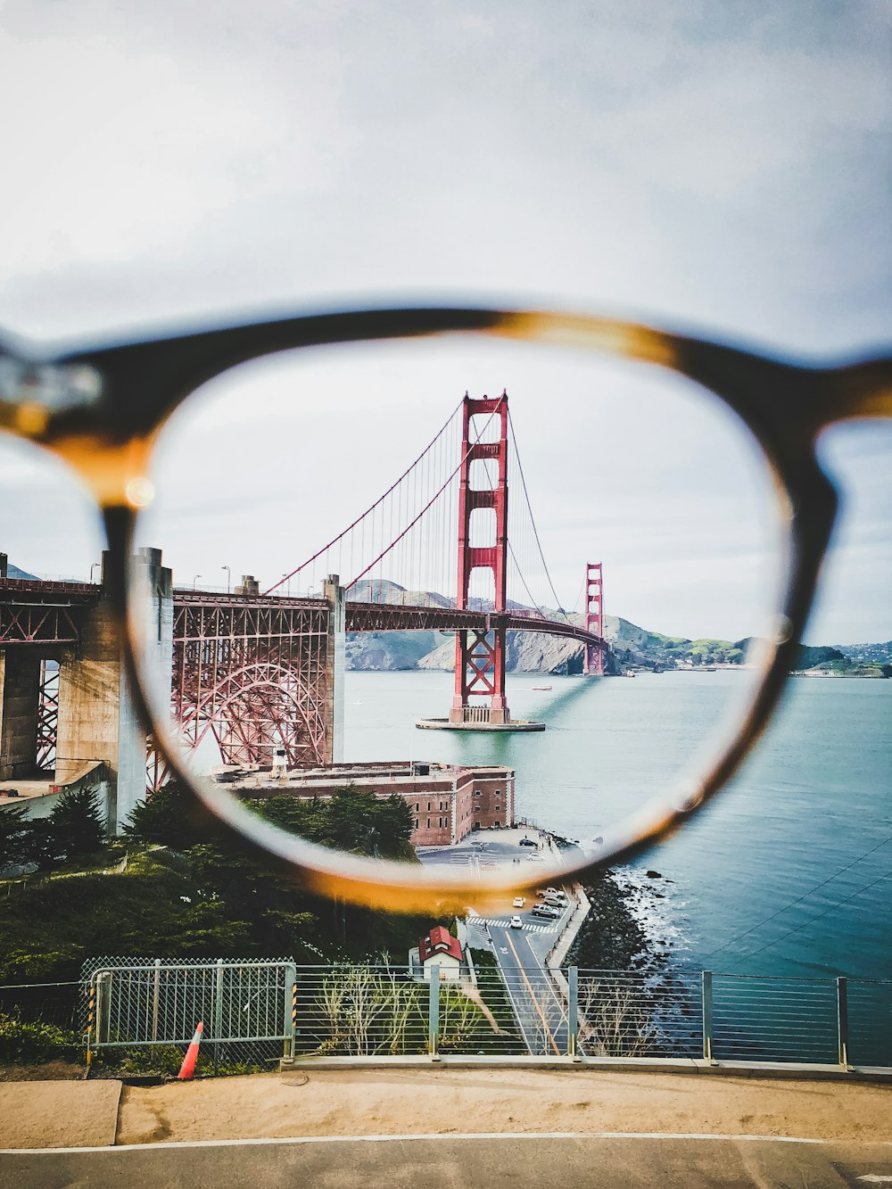 fotografía con lente del puente Golden Gate, San Francisco, California, durante el día