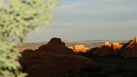 brown fault block mountains during daytime in Moab United States