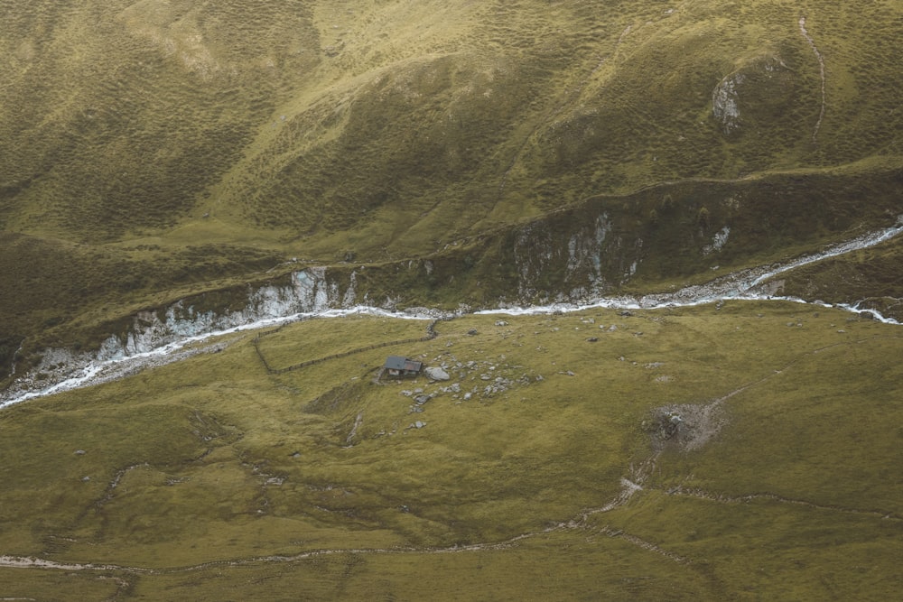 bird's eye view photography of mountain