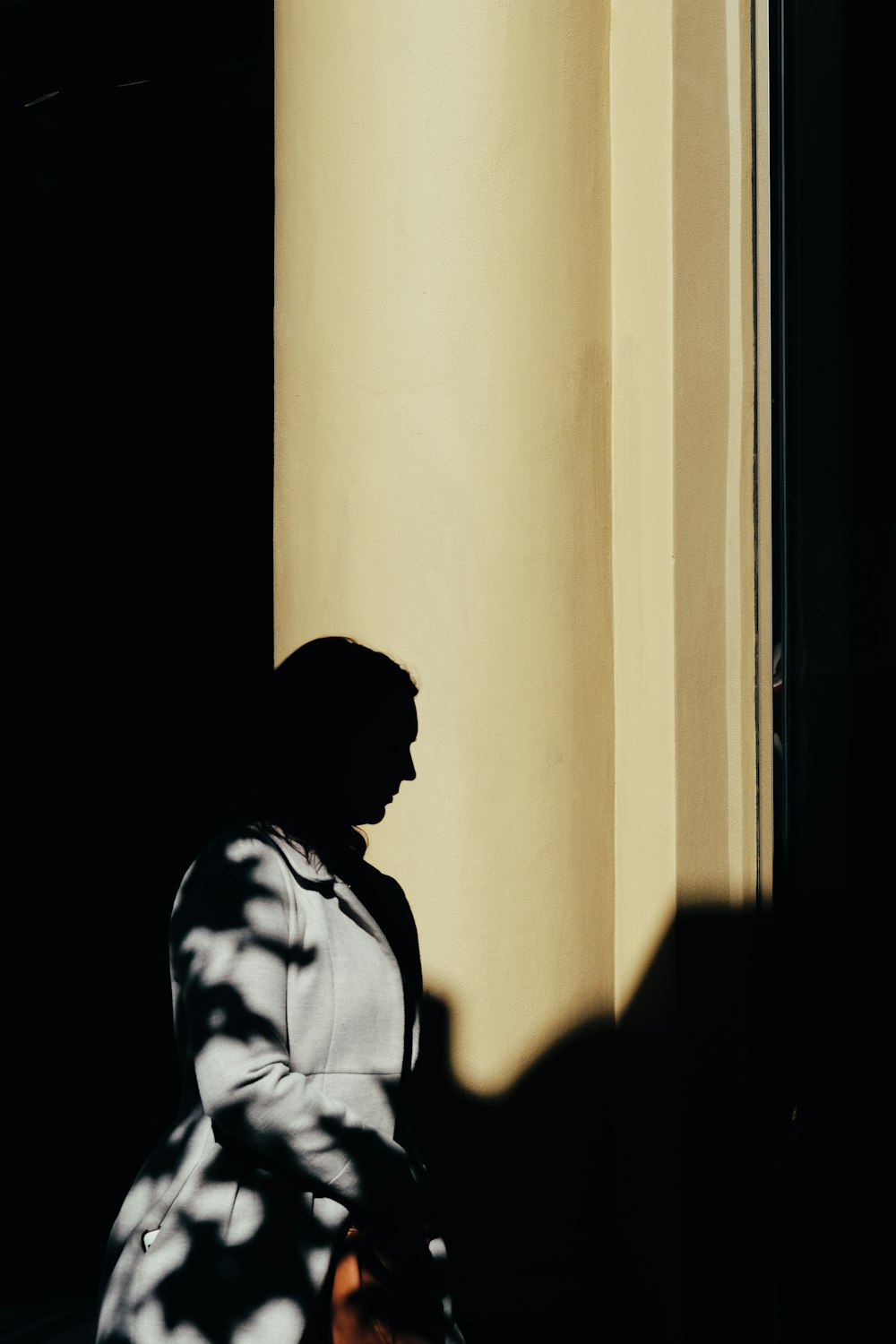 woman in white coat